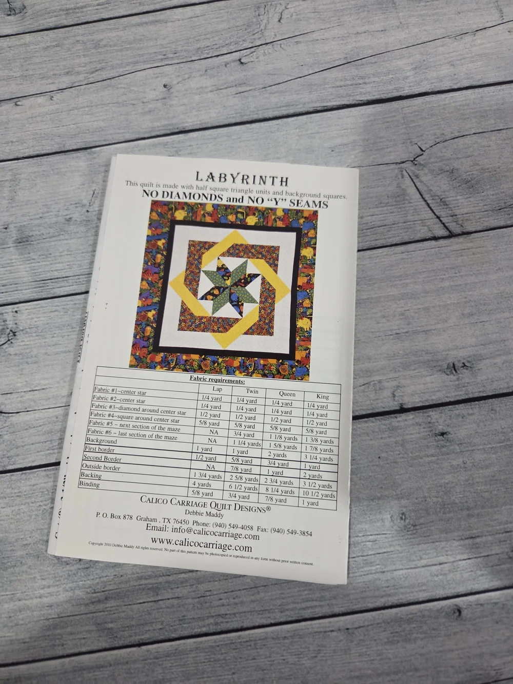 Calico Carriage Quilting Pattern Labyrinth